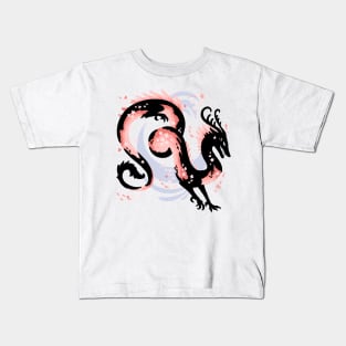 Cherry Blossom Dragon Drawing Kids T-Shirt